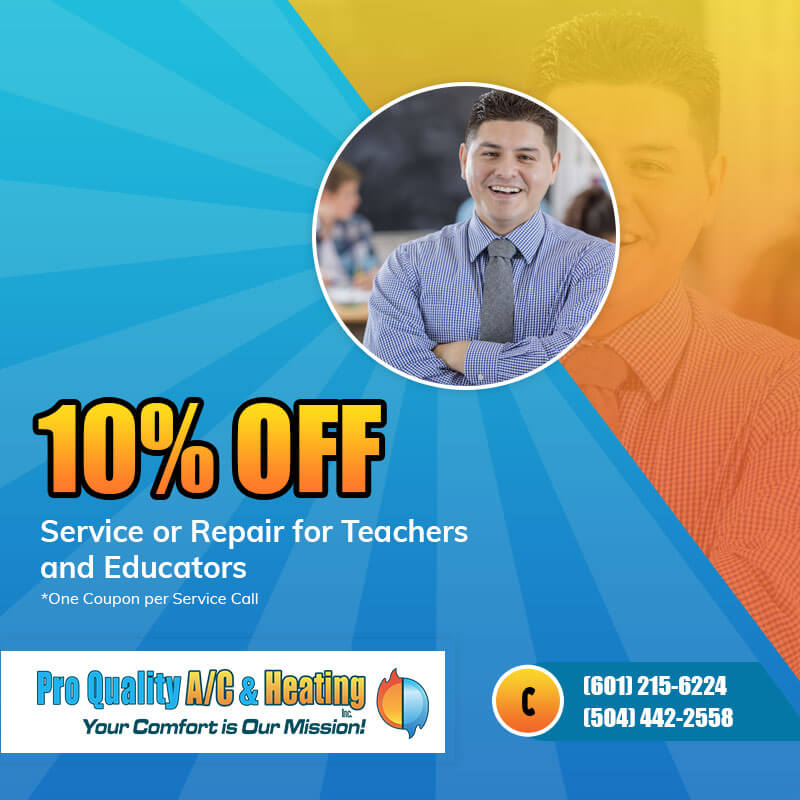 10% off service or repair for teachers and educators